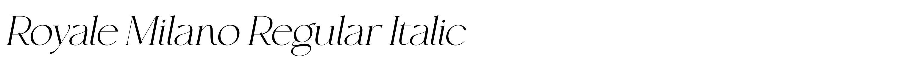 Royale Milano Regular Italic